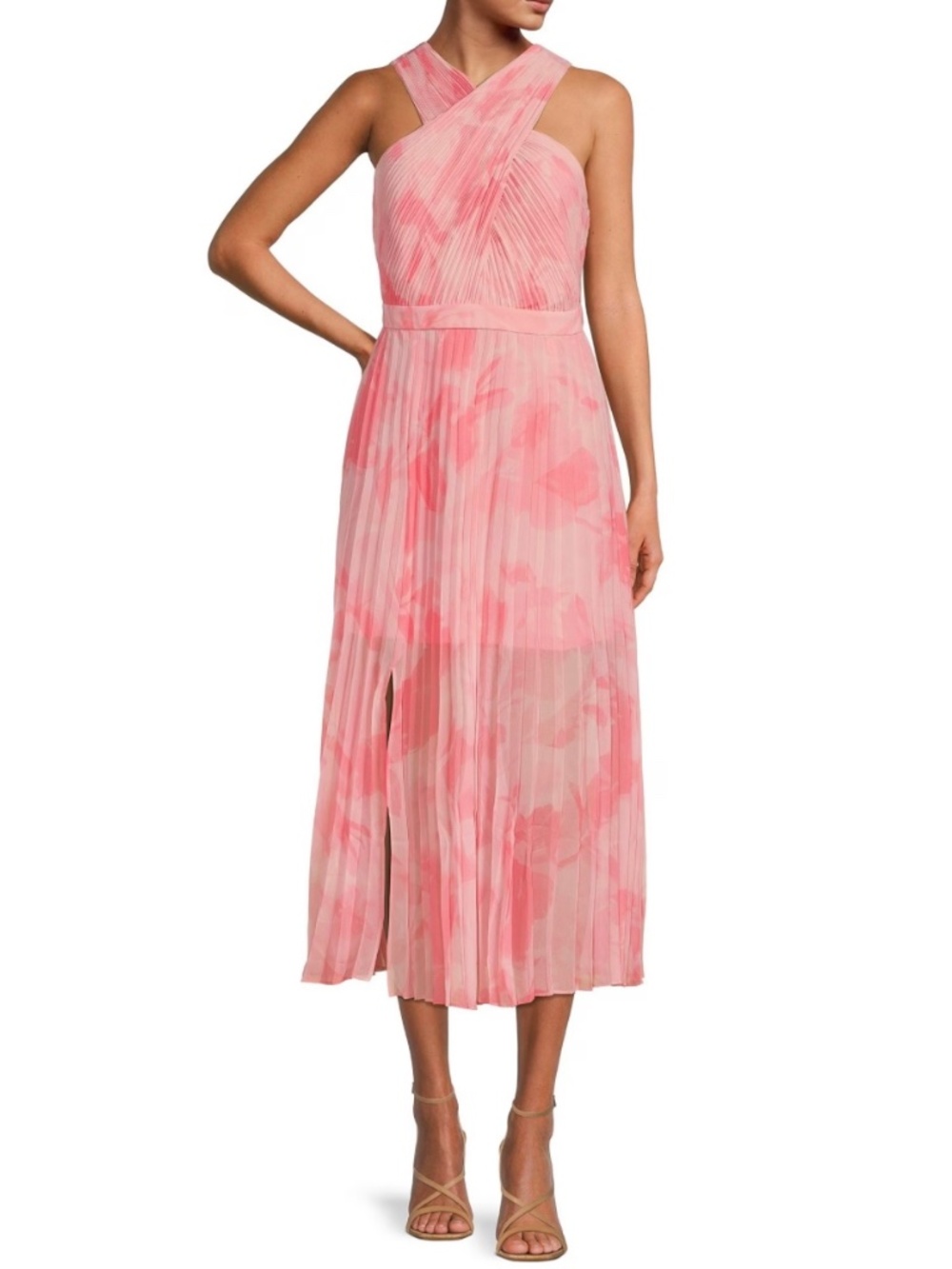 BNWT Ted Baker Cross Front Pleated Midi Dress - MIRELIA - Picture 7 of 8